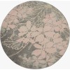 Nourison Tranquil(Traql) - Tra08 Grey Pink Area Rug 5 ft. 3 X Round