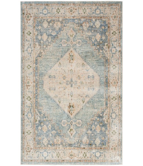 Nourison Astra Machine Washable Silver Blue ASW11 6 ft. 7 in. X 9 ft. Rectangle Rug