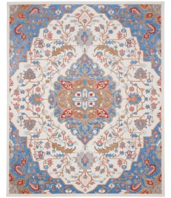 Nourison Elation - Etn09 Ivory Blue Area Rug 9 ft. X 12 ft. Rectangle