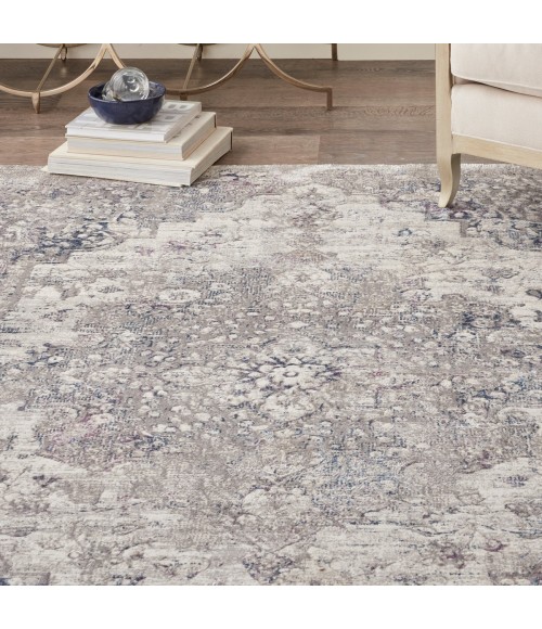 Royal Terrace Area Rug Kathy Ireland Royal Terrace Area Rug KI44 Beige Blue 5'3" x 7'3"