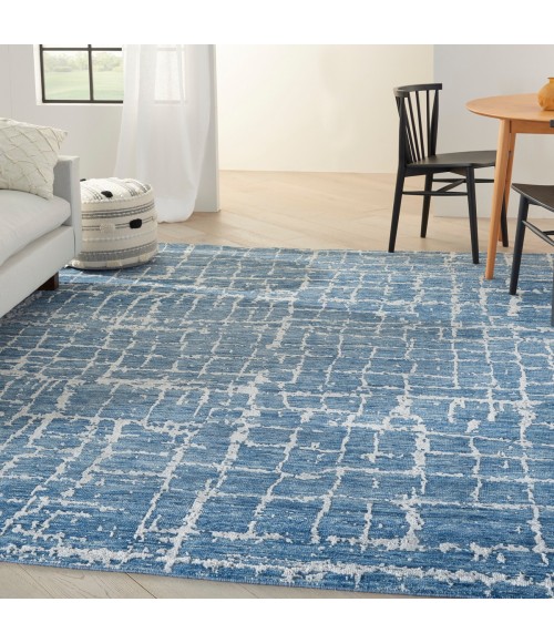 Nourison Luna Blue Silver LUN02 8 ft. X 10 ft. Rect. Rug