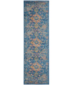 Nourison Tranquil(Traql) - Tra06 Navy Blue Area Rug 2 ft. 3 in. X 7 ft. 3 in. Runner