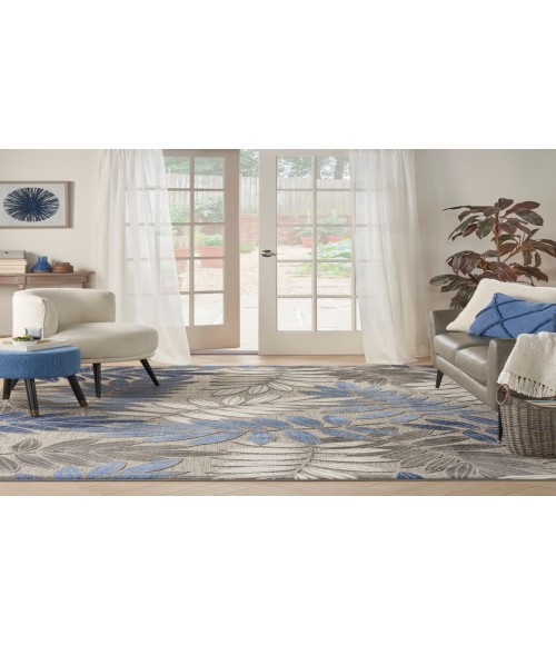 Nourison Aloha Grey Blue Rug ALH18 9 ft. X 12 ft. Rectangle - Rugs Town Nourison Aloha Grey Blue ALH18 9 ft. X 12 ft. Rectangle Rug