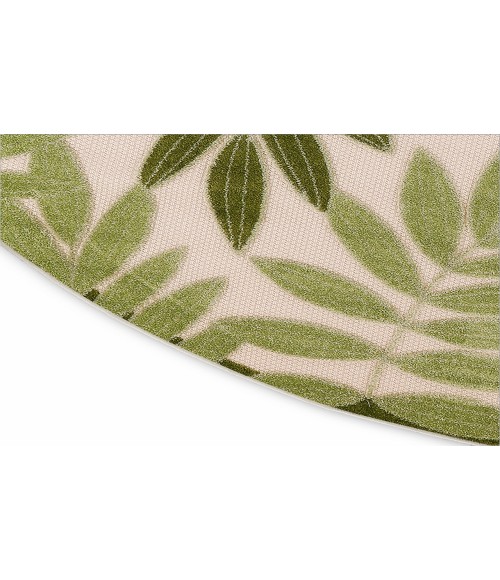 Nourison Aloha Ivory Green ALH18 7 ft. 10 in. Round Rug