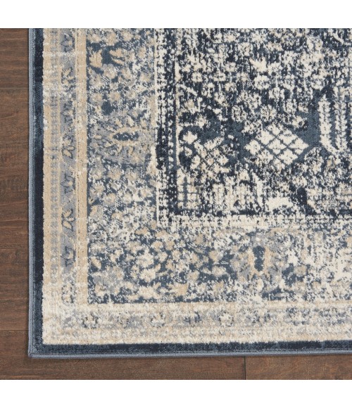 kathy ireland Home Malta Area Rug MAI12-Navy/Ivory