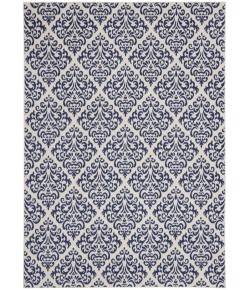 Nourison Home Grafix GRF06 White/Blue 7 ft. X 10 ft. Area Rug