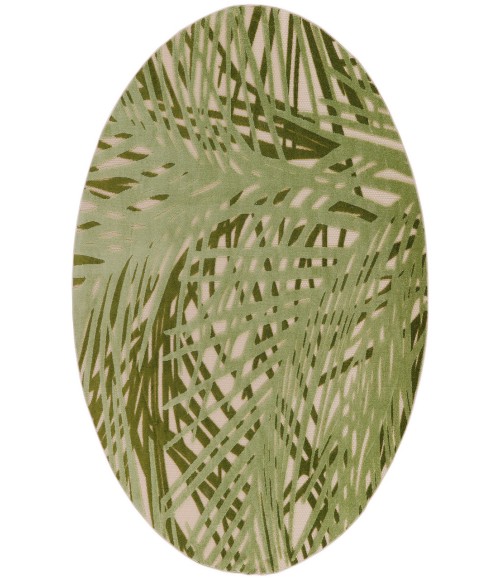 Nourison Aloha Ivory Green ALH41 5 ft. 3 in. Round Rug