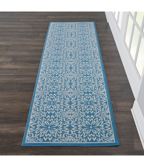 Nourison Jubilant Runner Area Rug JUB06-Ivory/Blue