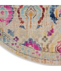 Nourison VINTAGE KASHAN Area Rug Nourison Vintage Kashan Round Area Rug VKA04-Ivory/Multicolor
