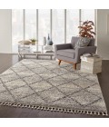 Nourison Oslo Shag Ivory/Grey OSL01 8 ft. X 11 ft. Rect. Rug