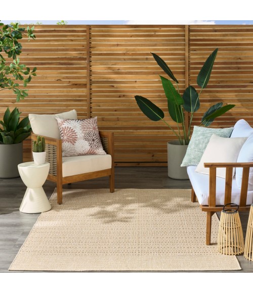 Nourison Tulum Cream TLM01 5 ft. 3 in. X 7 ft. Rect. Rug