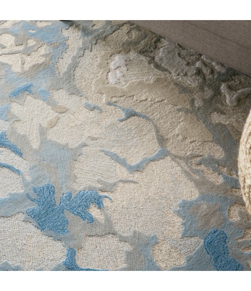 Nourison SYMMETRY Area Rug Nourison Symmetry Area Rug SMM07-Light Blue/Ivory