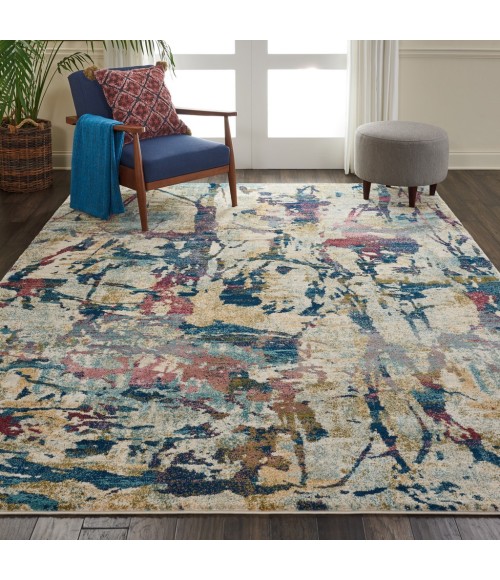 Nourison Fusion Area Rug FSS10-Cream/Multicolor