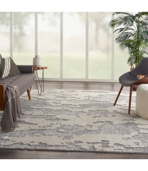 Nourison TEXTURED CONTEMPORARY Area Rug Nourison Textured Contemporary Area Rug TEC01-Ivory/Grey