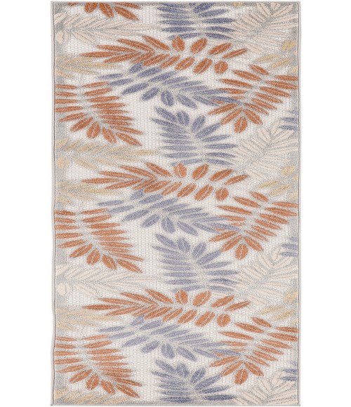 Nourison Aloha Blue Mocha ALH18 2 ft. X 6 ft. Rectangle Rug