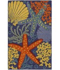 Nourison Aloha Navy Multicolor ALH24 2 ft. 8 in. X 4 ft. Rectangle Rug