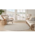 Nourison Courtyard Ivory Silver COU01 6 ft. X 9 ft. Oval Rug