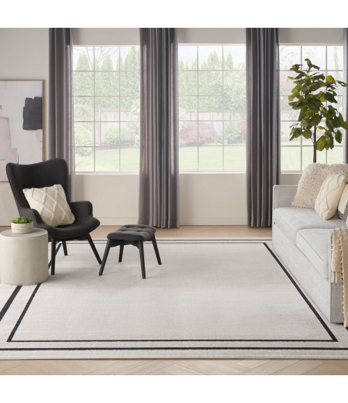 Nourison Nourison Essentials Area Rug Nourison Nourison Essentials Area Rug NRE02 Ivory/Black