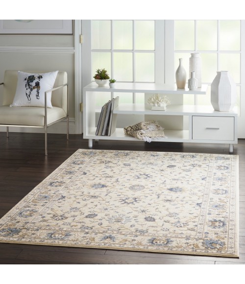 Nourison Sleek Textures Ivory Rug SLE09 5 ft. 3 in. X 7 ft. 3 in. Rect. - Rugs Town Nourison Sleek Textures Ivory SLE09 5 ft. 3 in. X 7 ft. 3 in. Rect. Rug