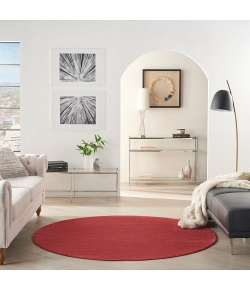 Nourison Essentials Brick Red Area Rug NRE01-Brick Red