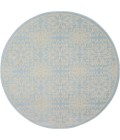 Nourison Jubilant Round Area Rug JUB06-Ivory/Light Blue