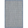 Nourison Courtyard - Cou01 Ivory Blue Area Rug 2 ft. X 3 ft. Rectangle