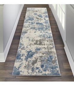 Nourison Rustic Textures - Rus08 Grey Blue Area Rug 2 ft. 2 X 7 ft. 6 Rectangle