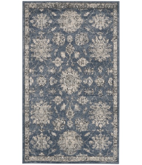 Nourison Quarry Blue Beige QUA06 3 ft. X 5 ft. Rect. Rug
