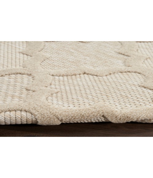 Nourison Easy Care Cream NES01 6 ft. X 9 ft. Rectangle Rug