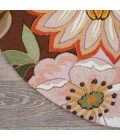 Nourison FANTASY Area Rug Nourison Fantasy Round Area Rug FA18-Chocolate