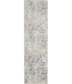 Nourison Rustic Textures - Rus07 Ivory Grey Blue Area Rug 2 ft. 2 X 7 ft. 6 Rectangle