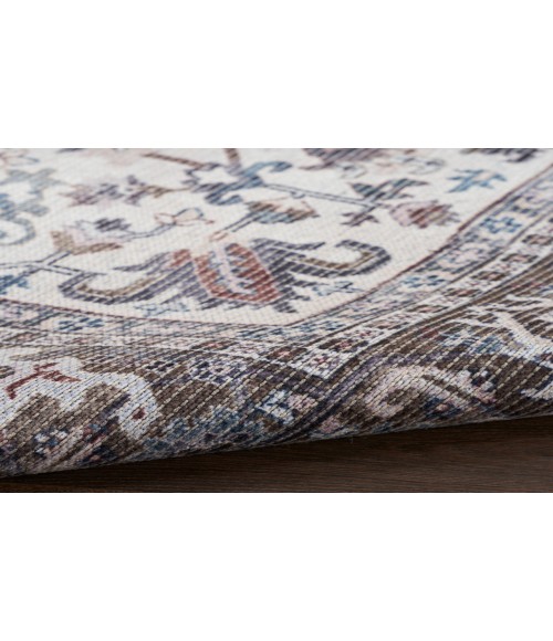 Nicole Curtis Machine Washable Series 1 Olive Ivory SR104 4 ft. Round Rug