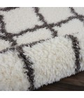 Nourison Ultra Plush Shag Runner Area Rug ULP02-Ivory/Charcoal