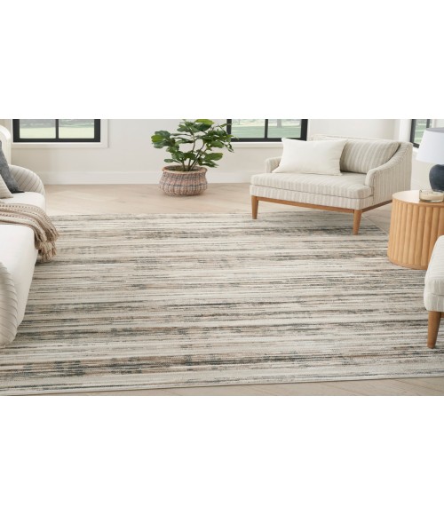 Nourison Serenity Home Ivory Beige SRH03 7 ft. 10 in. X 9 ft. 10 in. Rectangle Rug