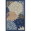 Nourison Aloha - Alh05 Blue Multicolor Area Rug 2 ft. 8 X 4 ft. Rectangle