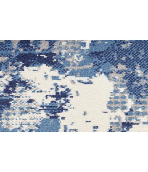 Nourison Grafix Navy Blue GRF38 2 ft. 3 in. X 7 ft. 6 in. Rectangle Rug