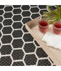 Nourison Reversible Indoor Outdoor Black RVB01 5 ft. X 7 ft. Rect. Rug