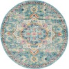Nourison Home Passion PSN25 Ivory Light Blue 5 ft. Round Area Rug