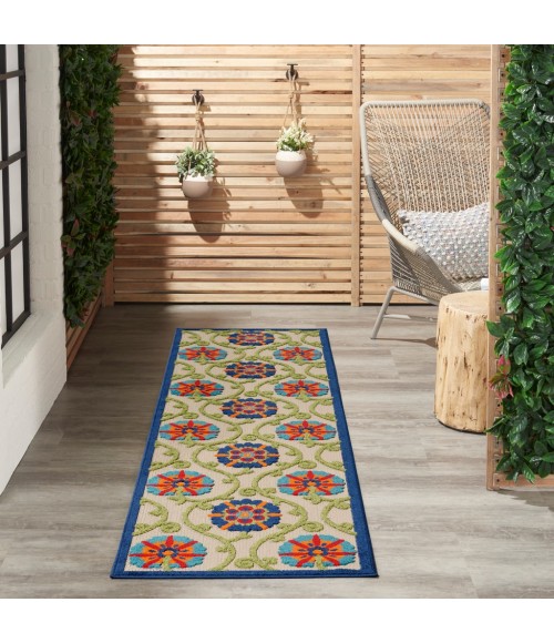 Nourison Aloha Runner Area Rug ALH19-Blue/Multicolor
