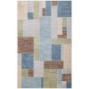 Nourison Astra Machine Washable Blue Green Multi ASW09 6 ft. 7 in. X 9 ft. Rectangle Rug