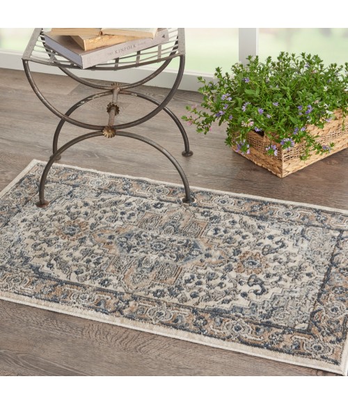 Nourison Quarry Ivory Grey QUA05 2 ft. X 4 ft. Rect. Rug
