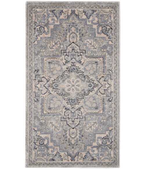 Kathy Ireland Moroccan Celebration Area Rug KI382-Silver