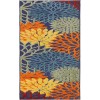 Nourison Aloha Navy Multicolor ALH05 2 ft. 3 in. X 8 ft. Rectangle Rug