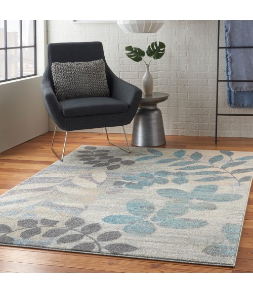 Nourison Tranquil Area Rug TRA01-Ivory/Light Blue