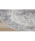Nicole Curtis Machine Washable Series 1 Ivory Beige SR101 7 ft. 10 in. Round Rug