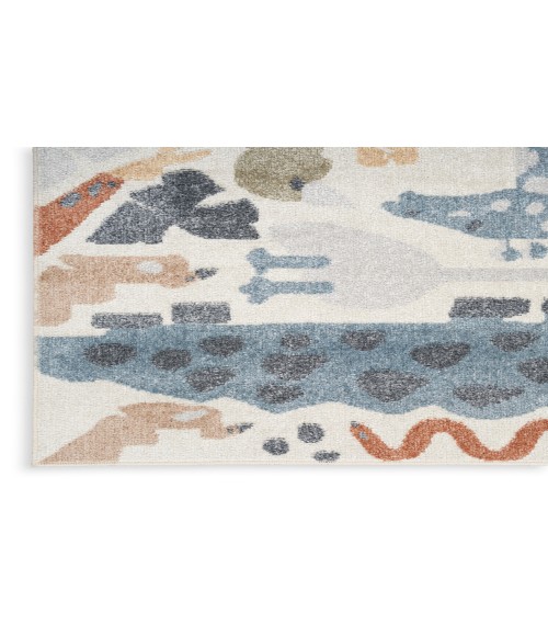 Nourison Astra Machine Washable Ivory ASW01 2 ft. 2 in. X 8 ft. Rectangle Rug