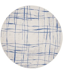 Nourison Whimsicle - Whs09 Ivory Blue Area Rug 8 ft. X Round