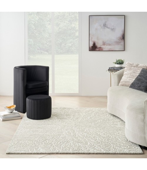 Michael Amini Ma30 Star Area Rug SMR03 Ivory 5'3" x 7'3"