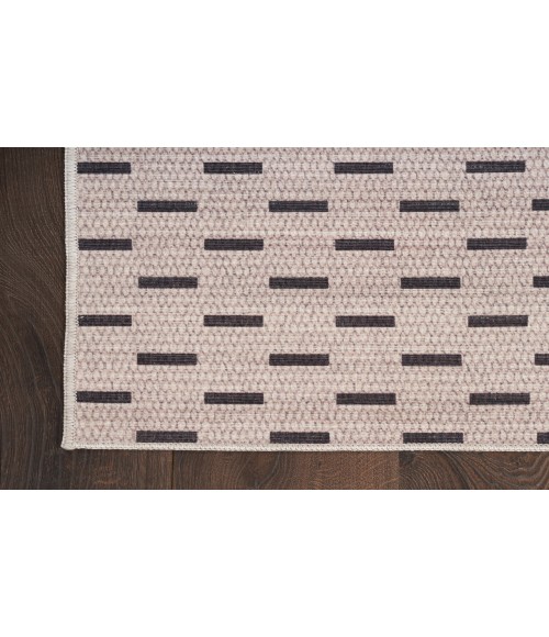 Nourison Nourison Washables Cream Black Rug NWB12 8 ft. X 10 ft. Rectangle - Rugs Town Nourison Nourison Washables Cream Black NWB12 8 ft. X 10 ft. Rectangle Rug