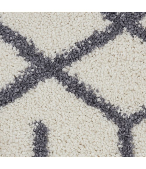 Nourison Moroccan Shag Runner Area Rug MRS01-White